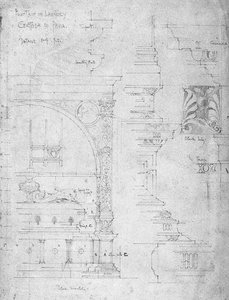 Fontein in toilet, Certosa di Pavia, 1891 door Charles Rennie Mackintosh