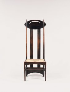 Stoel met hoge rugleuning voor de Argyle Street Tea Rooms, Glasgow door Charles Rennie Mackintosh