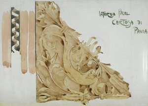 Intarsia paneel, Certosa di Pavia, 1891
