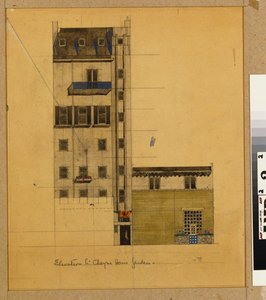 Londen, Elevatie van Voorgestelde Studio in Glebe Place en Upper Cheyne Walk door Charles Rennie Mackintosh