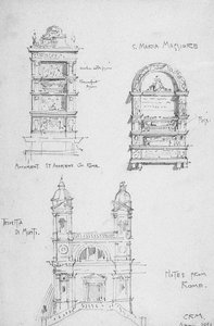Aantekeningen uit Rome, 1891 door Charles Rennie Mackintosh