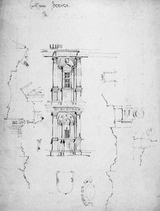 Paleishof, Ferrara, 1891 door Charles Rennie Mackintosh