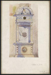Studie van een jezuïetenaltaar, Certosa di Pavia, 1891