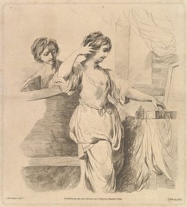 Vrouw bij haar toilet, 1 maart 1780 door Charles Reuben Ryley