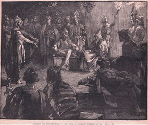 Edwin van Northumbria en de christelijke missionarissen door Charles Ricketts