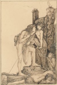 Oedipus en de Sfinx door Charles Ricketts