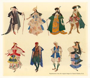 Originele ontwerpen voor The Gondoliers door Charles Ricketts