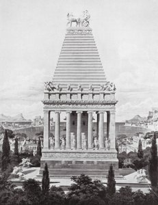 Het Originele Mausoleum, ca. 353 v.Chr. door Charles Robert (after) Cockerell