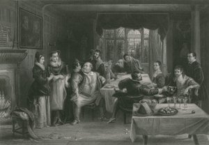 Falstaff en zijn vrienden, de vrolijke vrouwtjes van Windsor door Charles Robert Leslie