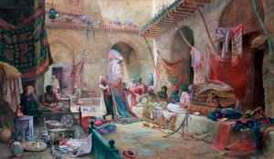 Tapijtbazaar, Caïro, 1887