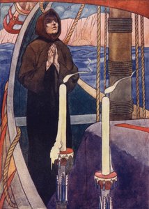 Een monnik kreeg in een visioen te horen dat hij de botten van Andreas aan boord van een bepaald schip moest nemen door Charles Robinson