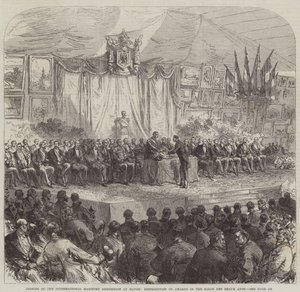 Sluiting van de Internationale Maritieme Tentoonstelling in Havre, Uitreiking van Prijzen in de Salon des Beaux Arts door Sir John Charles Robinson