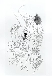 Tuinman aan het werk door Charles Robinson