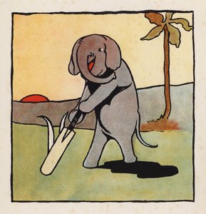 Onzin: Olifant die cricket speelt door Charles Robinson