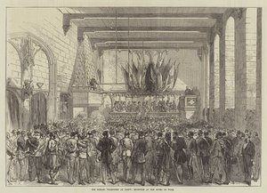 De Engelse Vrijwilligers in Gent, Ontvangst in het Stadhuis door Sir John Charles Robinson