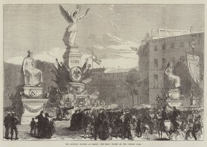 De militaire triomf in Berlijn, de Sedan-trofee bij de Potsdamse poort
