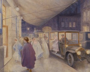 Aankomst bij de Opera door Charles Robinson Sykes