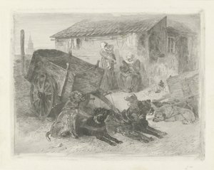 De hondenkar door Charles Rochussen
