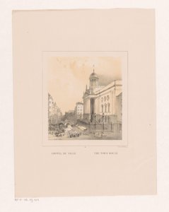 Gezicht op het stadhuis te Rotterdam