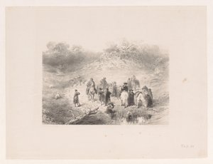 Ruiters in duinlandschap