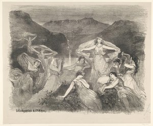Scène uit ballet Zélie of de toversluier door Charles Rochussen