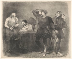 Scène uit toneeldrama Het spook door Charles Rochussen
