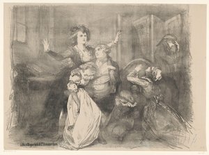 Scène uit toneeldrama Marie Antoinette