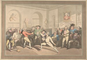 De schermacademie van de heer H. Angelo door Charles Rosenberg