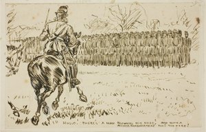 Een Militaire Inspectie door Charles Samuel Keene