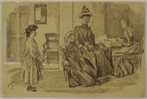 Bij het Arbeidsbureau door Charles Samuel Keene