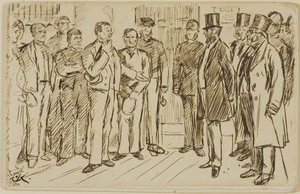 Identificatie van gevangene door Charles Samuel Keene