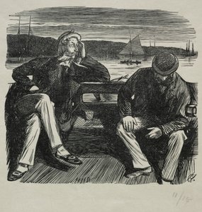 Lady Nelly - de flirt, 1869 door Charles Samuel Keene