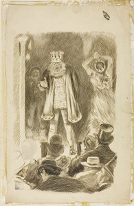Lord Salisbury Spreekt een Vergadering Toe door Charles Samuel Keene