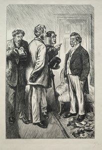 Onze Kerstkalkoen, Mr. Bobsby Bezorgd, 1868 door Charles Samuel Keene