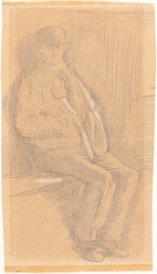 Zittende Man door Charles Samuel Keene