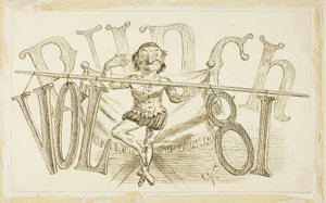 Studie voor Titelpagina van Punch, Volume 81 door Charles Samuel Keene