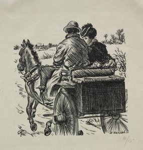 De jas met bontvoering door Charles Samuel Keene
