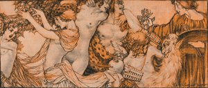 Een illustratie uit de Rubaiyat van Omar Khayyam, begin 20e eeuw 1914-1915 door Charles Sergeant Jagger