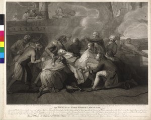 Lord Robert Manners (1758-1782) De dood van Lord Robert Manners door Charles Sherwin