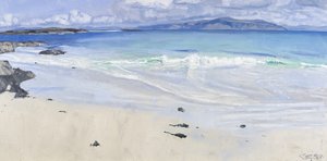 Aprilgolf, Iona, 2013 (olieverf op doek) door Charles Simpson