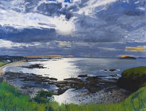 Avond, North Berwick, 2012 (olieverf op doek) door Charles Simpson