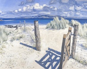 Poort naar het Noordstrand, 2013 (olieverf op doek) door Charles Simpson