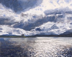 Passerende Duart, 2017 (olieverf op doek) door Charles Simpson