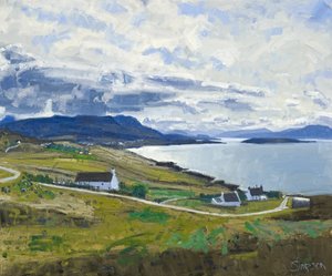 Naar Ben Mor Coigach, 2011 (olieverf op doek) door Charles Simpson
