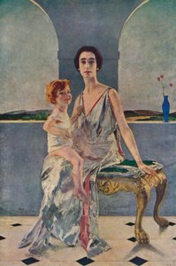 De gravin van Rocksavage en haar zoon, 1922 1935 door Charles Sims