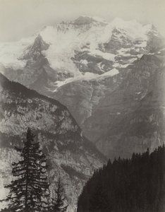 Jungfrau, uitzicht vanaf Mürren, Zwitserland, c. 1860s door Charles Soulier