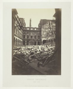 Brand in Parijs (Interieur van het Ministerie van Financiën)