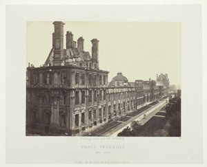 Brand in Parijs (Palais des Tuileries, Pavillon de Marsan)