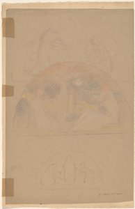 Studies voor een Lunet [recto] door Charles Sprague Pearce