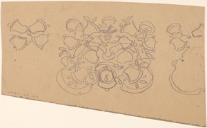 Studie voor een randontwerp [verso] door Charles Sprague Pearce